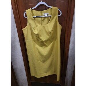 Roaman's Dress Only Sz 16 Mustard